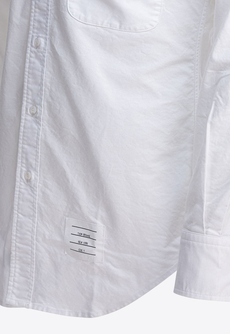 Thom Browne Name Tag Patch Long-Sleeved Shirt White MWL010EF0313100_80837