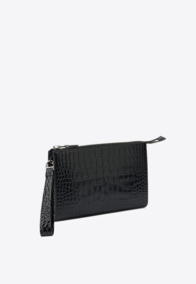Tom Ford Mini Croc-Embossed Leather Zip Pouch Black H0500LCL439S1N001_55a914f9-fca3-44c8-868c-4e64a7acf0b1