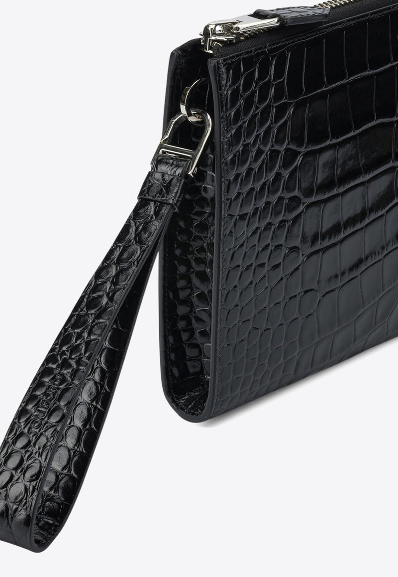 Tom Ford Mini Croc-Embossed Leather Zip Pouch Black H0500LCL439S1N001_55a914f9-fca3-44c8-868c-4e64a7acf0b1