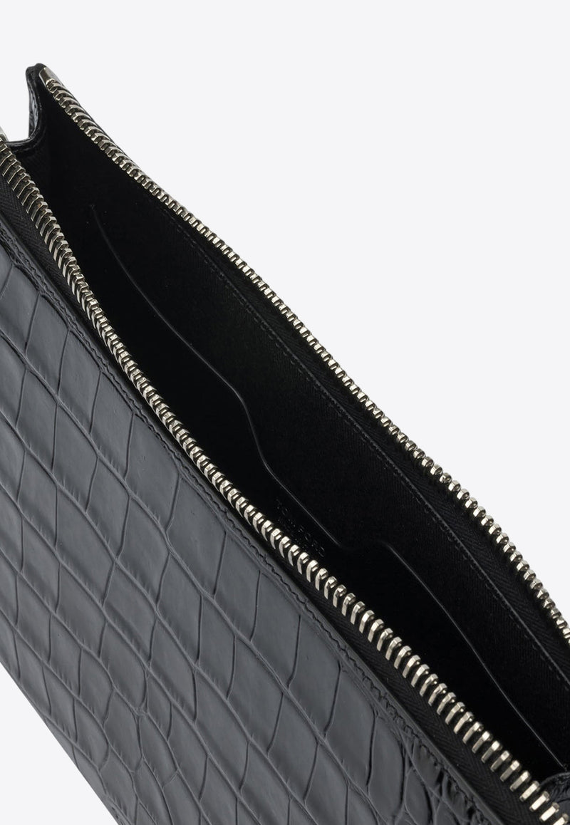 Tom Ford Mini Croc-Embossed Leather Zip Pouch Black H0500LCL439S1N001_55a914f9-fca3-44c8-868c-4e64a7acf0b1