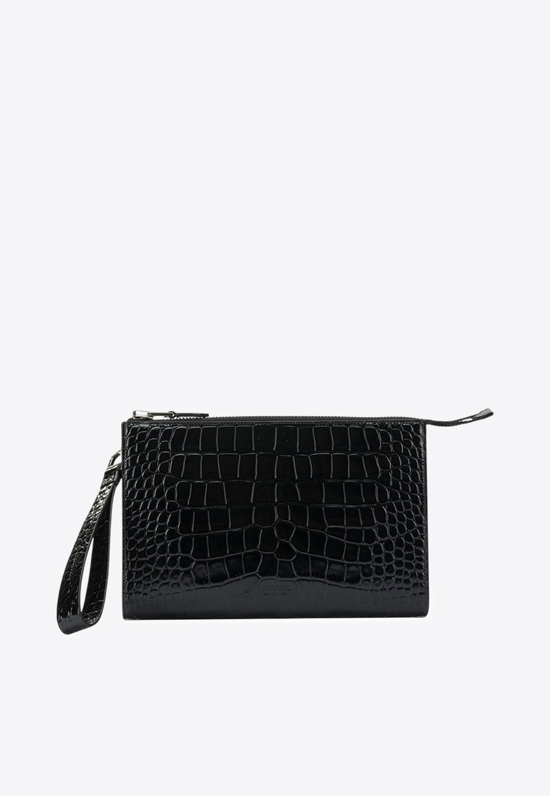 Tom Ford Mini Croc-Embossed Leather Zip Pouch Black H0500LCL439S1N001_55a914f9-fca3-44c8-868c-4e64a7acf0b1