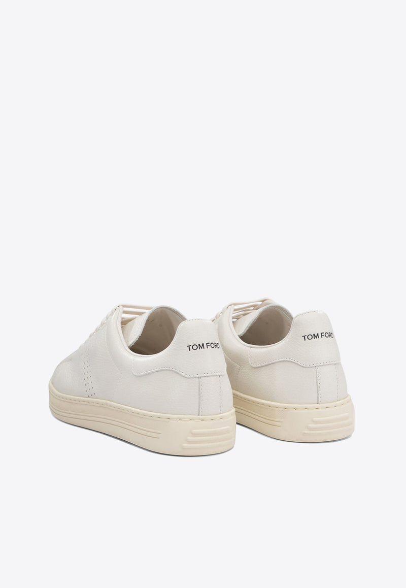 Tom Ford Warwick Perforated Logo Leather Sneakers White J1507LCL045L3WW06_83027