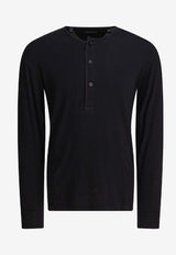 Tom Ford Henley Long-Sleeved Knit T-shirt Black JHL019JMC067LB999_248140c2-1f30-421b-9548-b47fc4375e1a