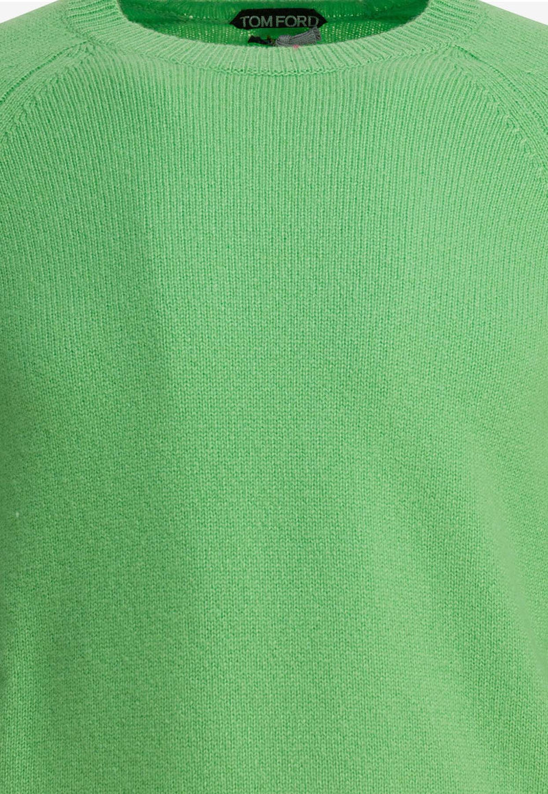 Tom Ford Cashmere Crewneck Sweater  Green KCL064YMK097FG266_a27bdbc5-505c-4118-b27c-3629236c4c35