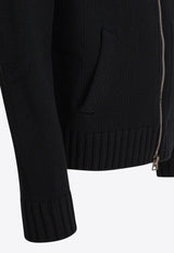 Tom Ford Zip-Up Ribbed Wool Jacket Black KZL018YMW099LB999_7d84151f-48d2-4bae-b495-09b78e6de45b