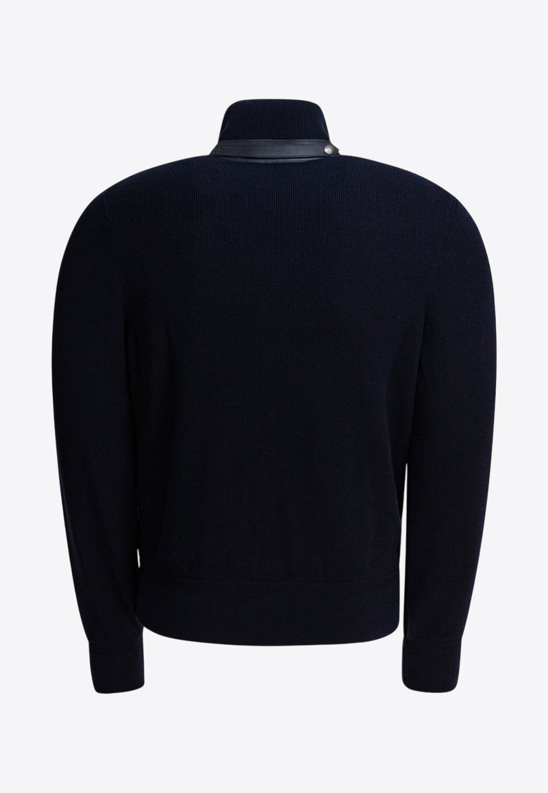 Tom Ford Padded Zip-Up Jacket Blue KZY010YMW097HB901_82198