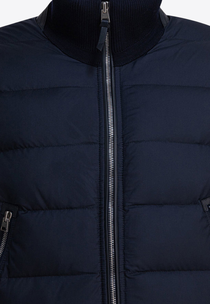 Tom Ford Padded Zip-Up Jacket Blue KZY010YMW097HB901_82198