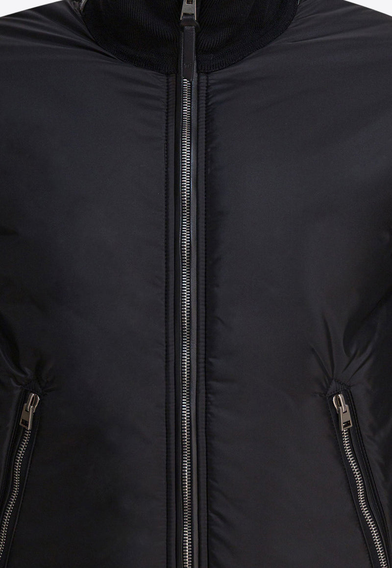 Tom Ford Knitted-Panel Zip-Up Bomber Jacket Black KZY011YMW098LB999_aed99f21-2d3d-41dd-a473-bd57860ebef4
