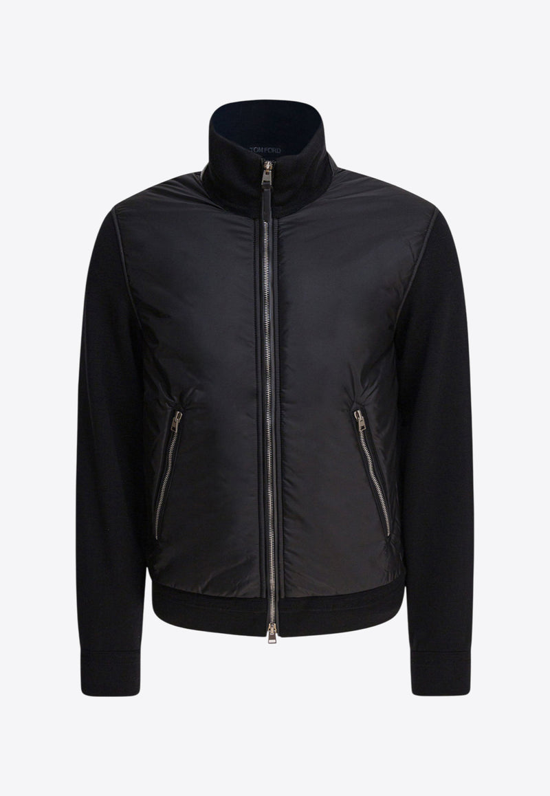 Tom Ford Knitted-Panel Zip-Up Bomber Jacket Black KZY011YMW098LB999_aed99f21-2d3d-41dd-a473-bd57860ebef4