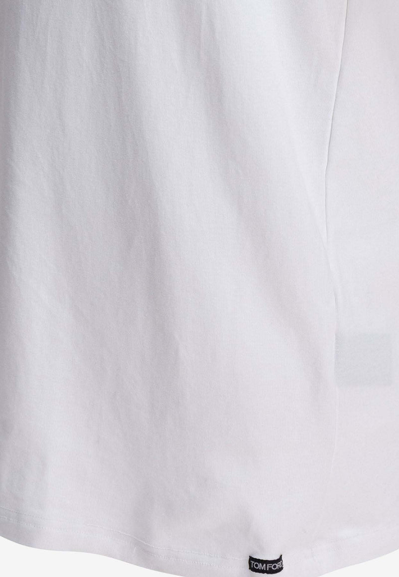 Tom Ford Logo-Embroidered Crewneck T-shirt T4M081040100_bbb31df9-d794-4fe2-864c-423af7bb07b9