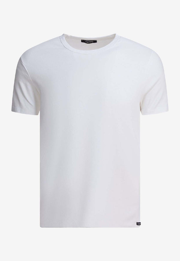 Tom Ford Logo-Embroidered Crewneck T-shirt T4M081040100_bbb31df9-d794-4fe2-864c-423af7bb07b9