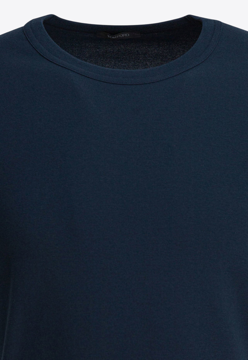 Tom Ford Basic Crewneck T-shirt Blue T4M081040412_4a94fa19-f23e-4f4a-8baf-e327ae9b2786
