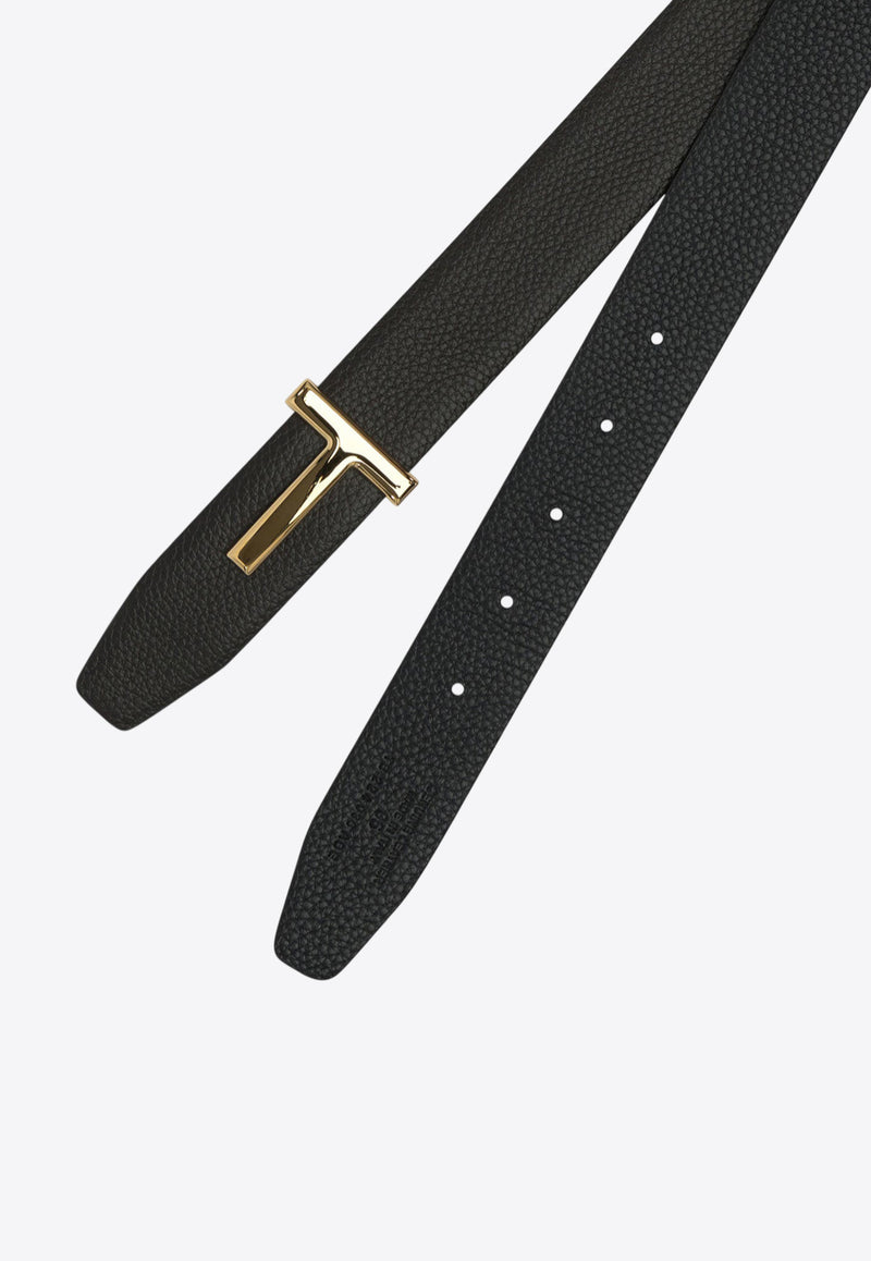 Tom Ford T-bar Reversible Leather Belt Brown TB224LCL236G3BN06_82570