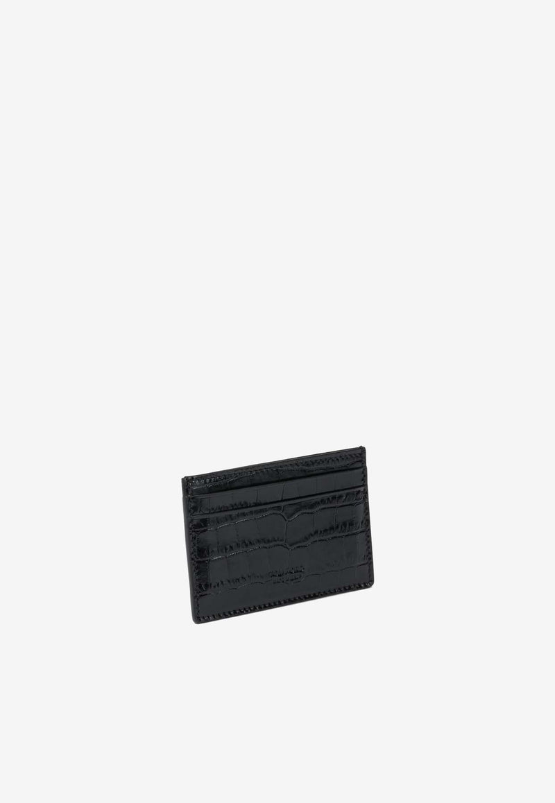 Tom Ford Exotic Line Croc-Embossed Leather Cardholder Black Y0413LCL439S1N001_17e678bc-650b-4d30-981d-7d0d7df74d58