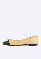Tory Burch Cap-Toe Leather Ballet Flats Beige 154513200_8c15d9d4-1711-4637-a038-6b91e7705cd4