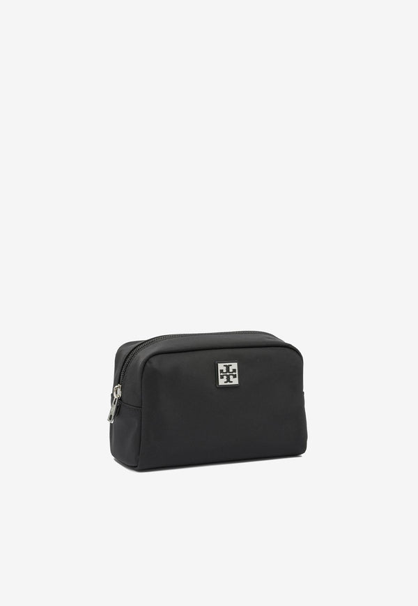 Tory Burch Virginia Logo Plaque Toiletry Bag Black 169507001_81940