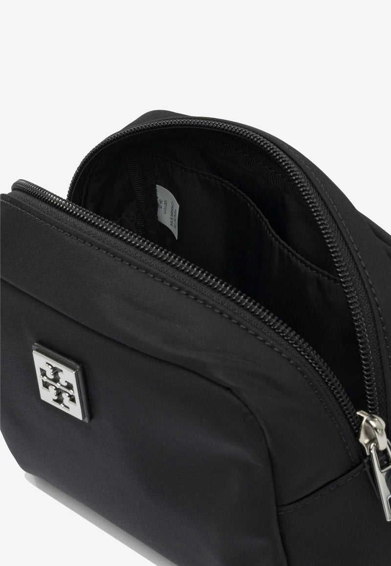 Tory Burch Virginia Logo Plaque Toiletry Bag Black 169507001_81940