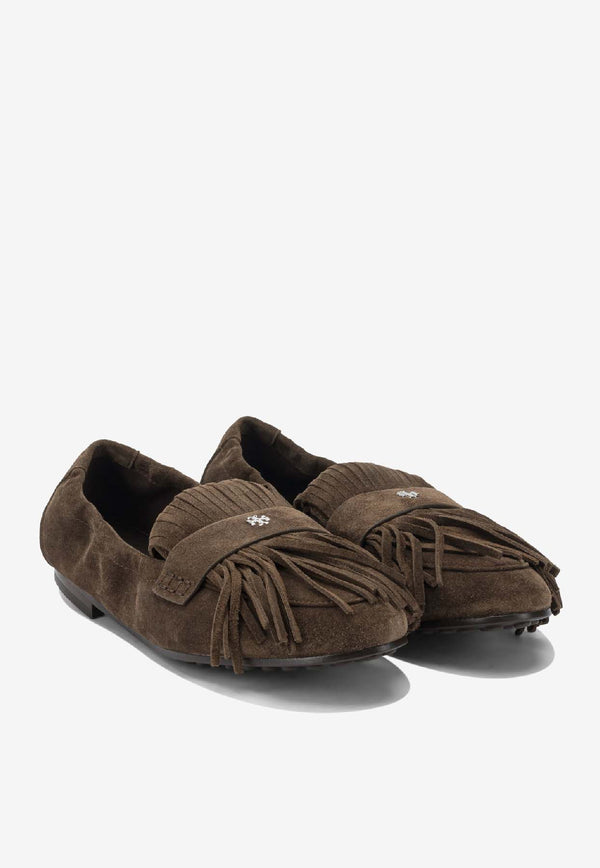 Tory Burch Ballet Fringed Suede Loafers Brown 176837200_5cca263c-407e-496f-8c8e-94c720880bba
