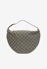 Tory Burch Large T Monogram Jacquard Balloon Bag Blue 177028405_81956