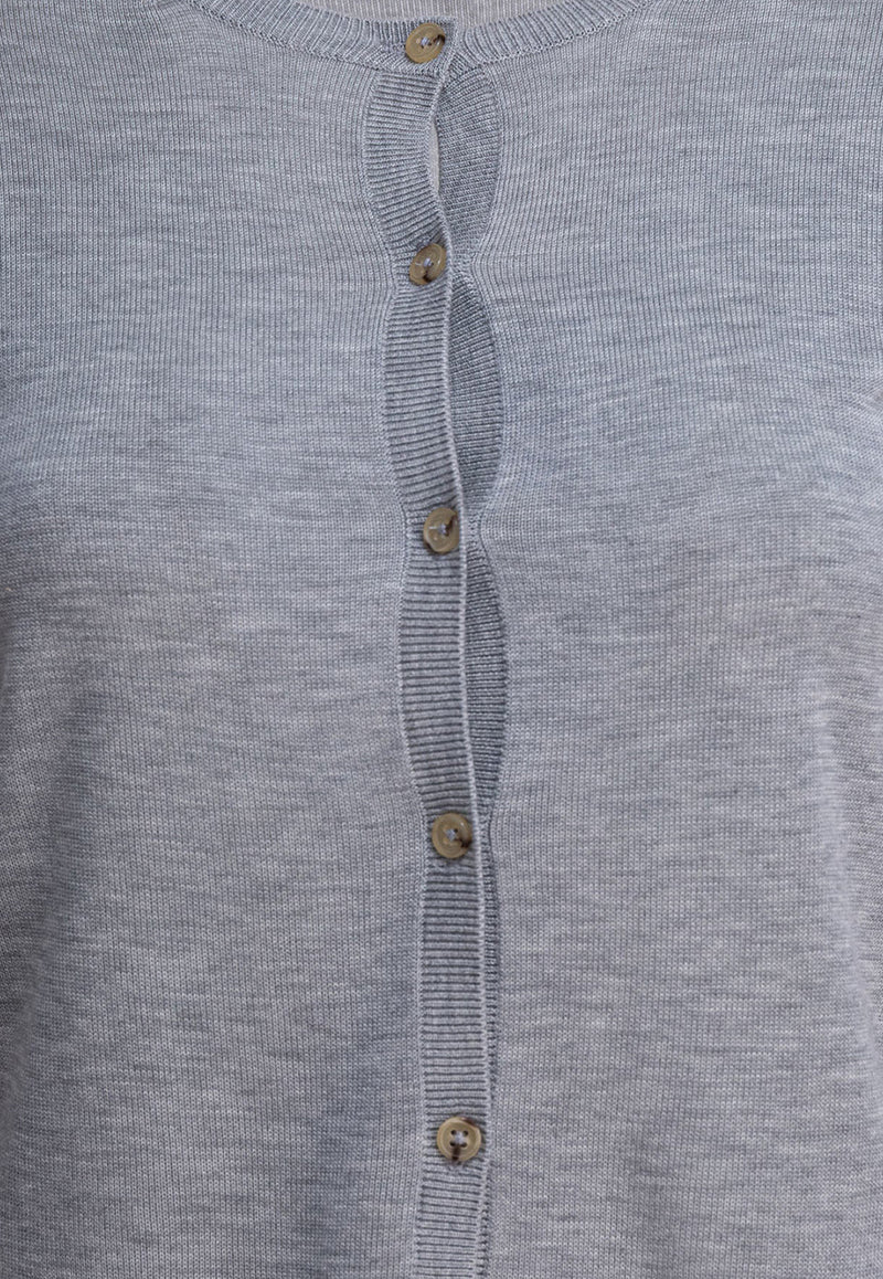 Toteme Fine Knit Cardigan Gray 243-WRT0329-YA0079074_81599