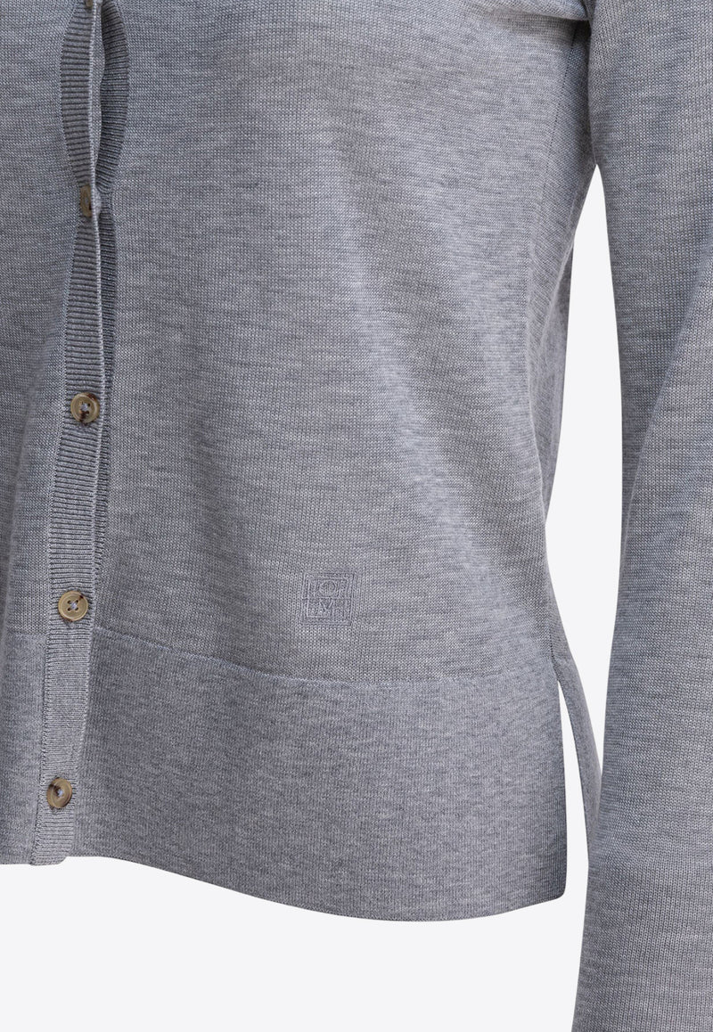 Toteme Fine Knit Cardigan Gray 243-WRT0329-YA0079074_81599