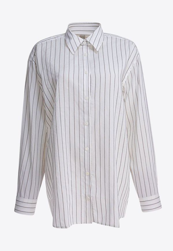 Toteme Striped Long-Sleeved Shirt White 253-WRT0480-FB0439303_82151