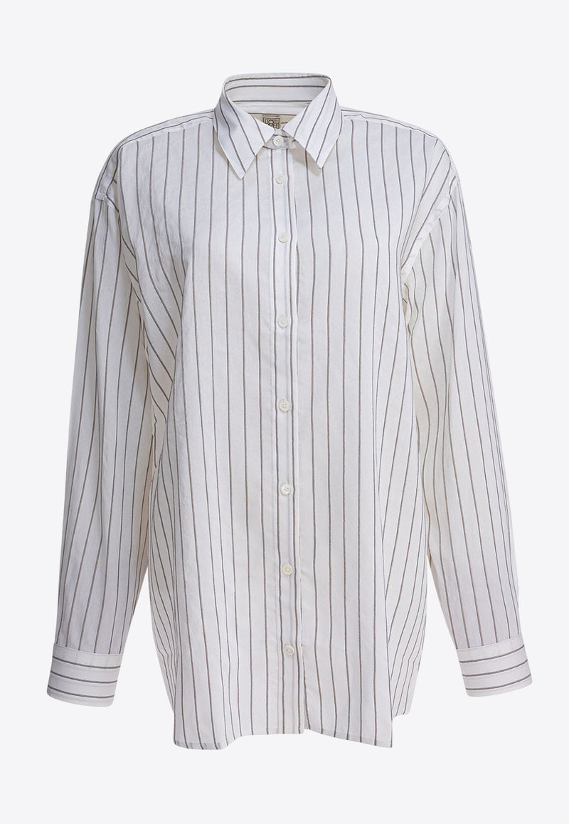 Toteme Striped Long-Sleeved Shirt White 253-WRT0480-FB0439303_82151