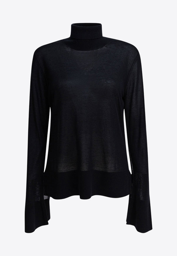 Toteme High-Neck Ribbed Sweater Black 253-WRT0535-YA0079001_81585