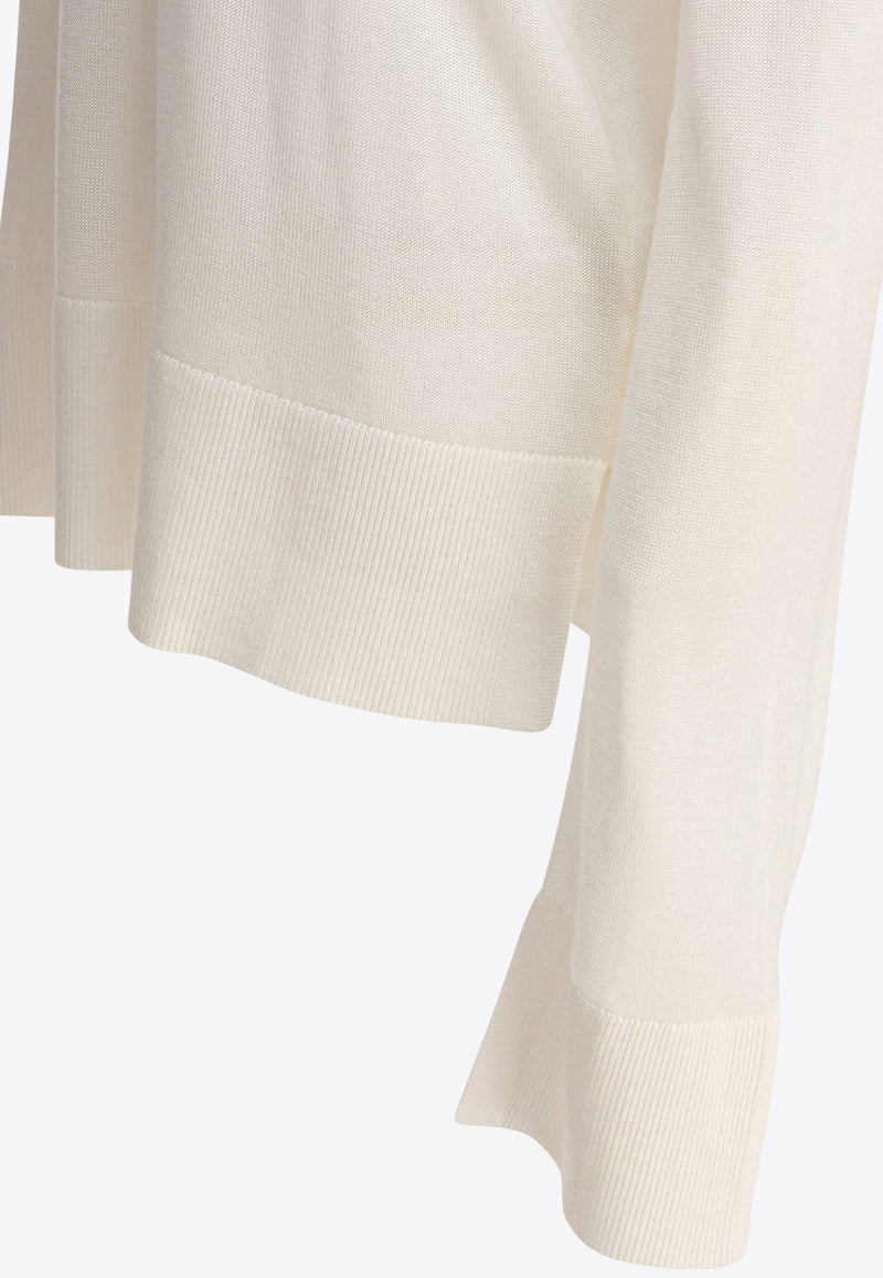 Toteme High-Neck Ribbed Sweater White 253-WRT0535-YA0079047_81583