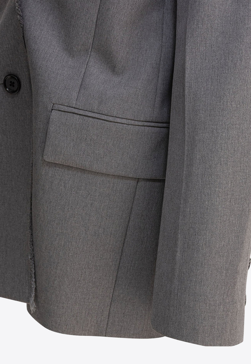 Toteme Wool Single-Breasted Jacket Gray 253-WRZ0054-FB0435039_82047