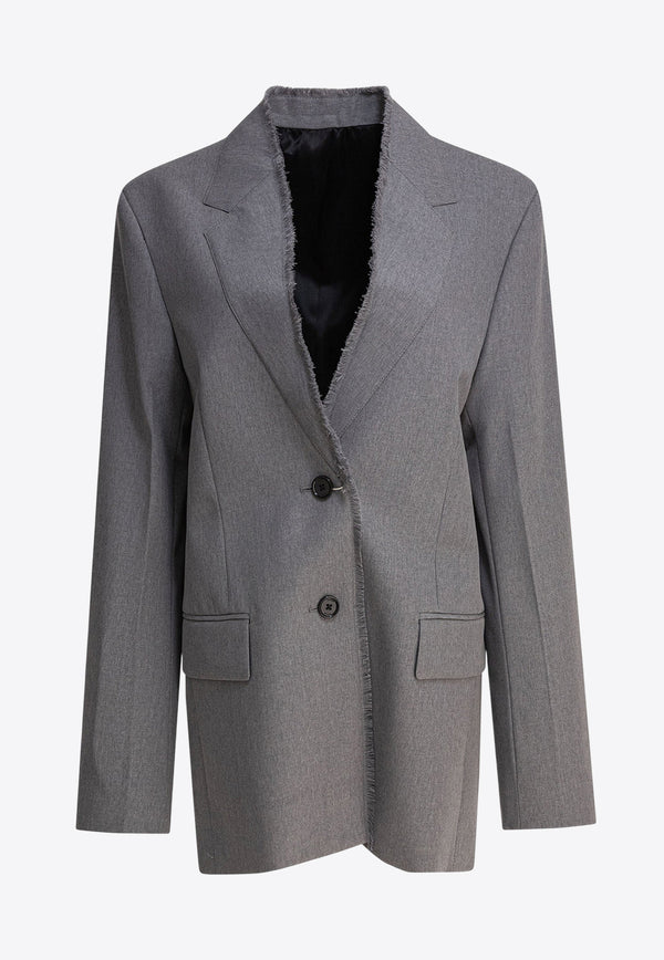 Toteme Wool Single-Breasted Jacket Gray 253-WRZ0054-FB0435039_82047