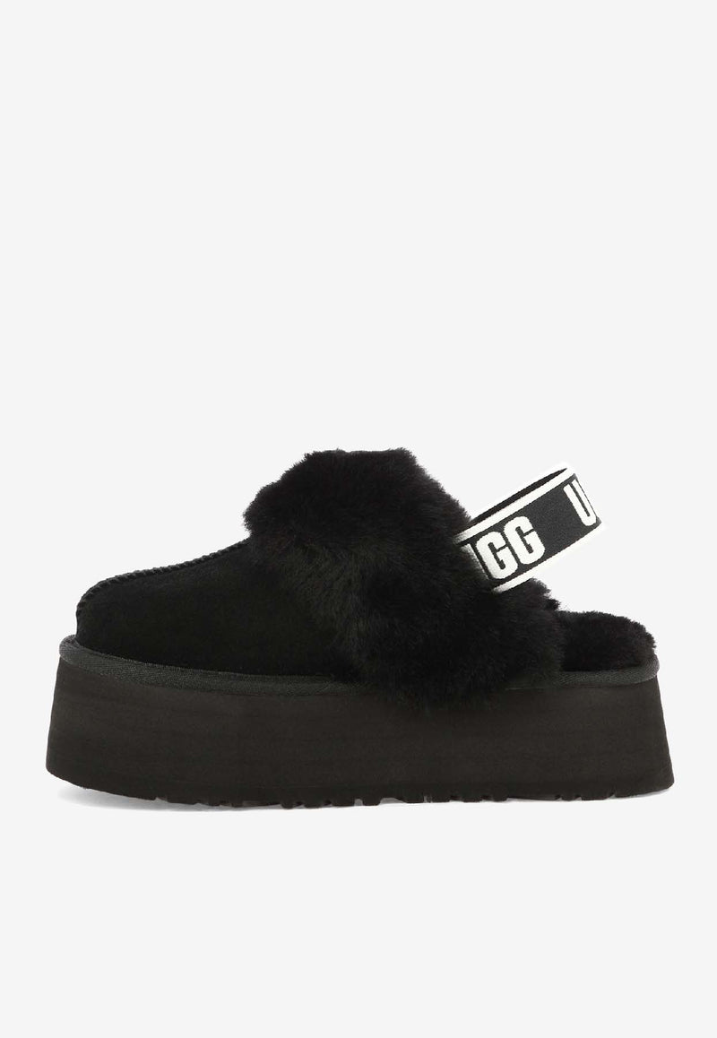UGG Funkette Sheepskin Flatform Slippers  Black 1113474BLK_f5bc0c0b-3736-45b5-b7fe-2615bd0aef6e