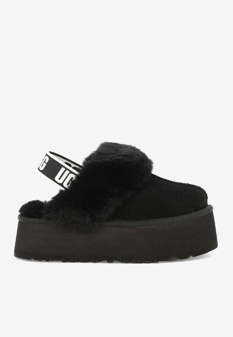 UGG Funkette Sheepskin Flatform Slippers  Black 1113474BLK_f5bc0c0b-3736-45b5-b7fe-2615bd0aef6e