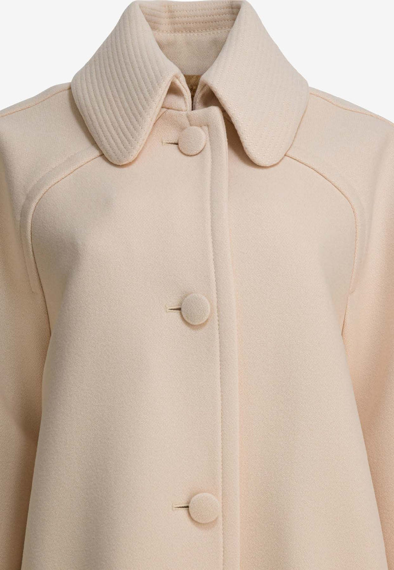 Valentino Single-Breasted Buttoned Coat Beige 7B0CA3Z79UKET5_1e998fff-067e-4920-9b85-d438a3198d43