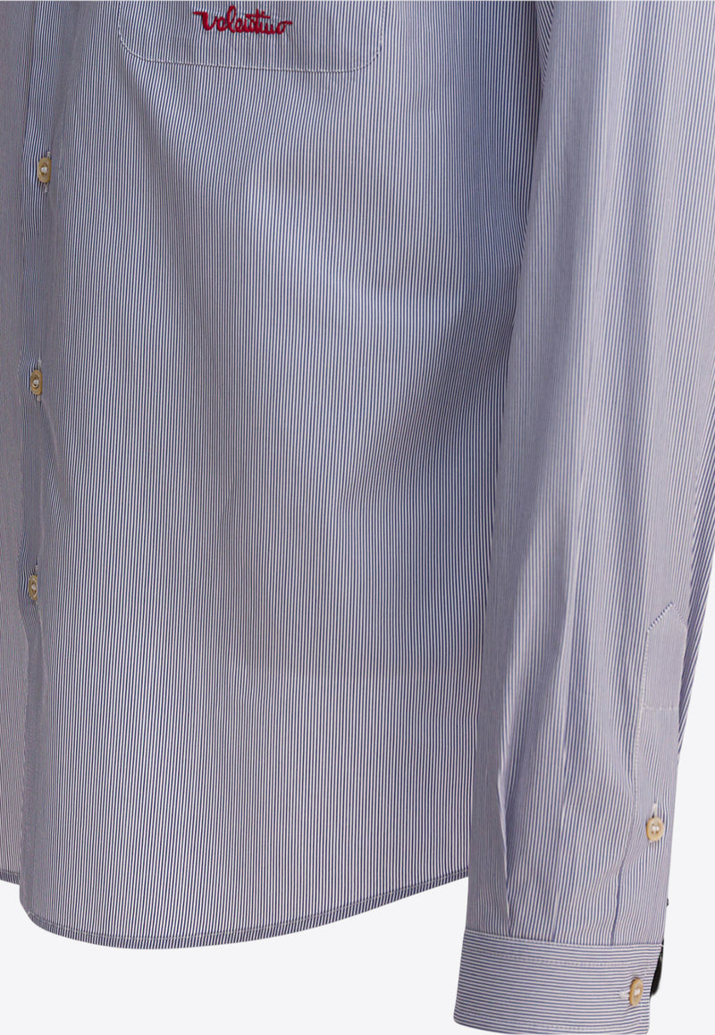 Valentino Striped Long-Sleeved Shirt Light Blue 7V3ABS77B2Q129_82493