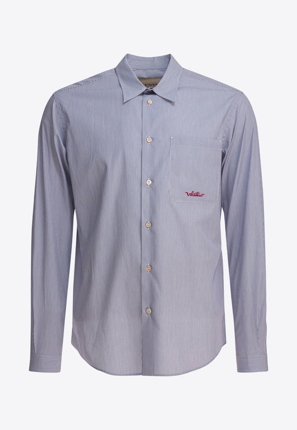 Valentino Striped Long-Sleeved Shirt Light Blue 7V3ABS77B2Q129_82493