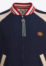 Valentino Le Chat De La Maison Patch Bomber Jacket Blue 7V3CIP63AWSDYB_82820
