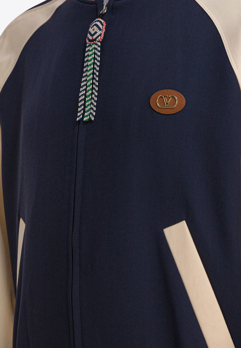 Valentino Le Chat De La Maison Patch Bomber Jacket Blue 7V3CIP63AWSDYB_82820