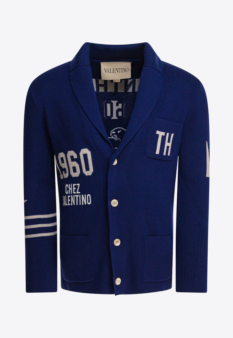 Valentino Chez Logo Wool Cardigan Blue 7V3KA05NB2GCMV_cfeae5d2-2813-4c5e-9194-21e864ddc6a3