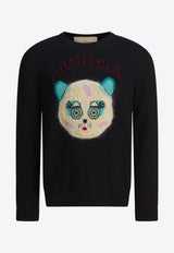 Valentino Chat De La Maison Patch Wool Sweater Black 7V3KC35IB2V0NO_82807