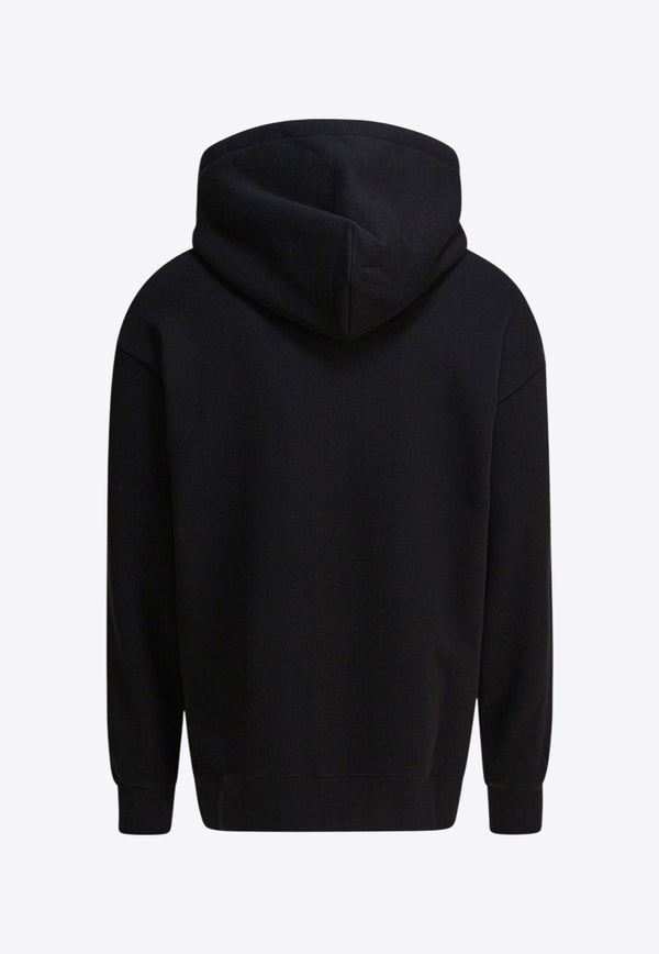 Valentino Chat De La Maison Patch Drawstring Hoodie Black 7V3MF28NB339RA_82548