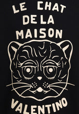 Valentino Chat De La Maison Patch Drawstring Hoodie Black 7V3MF28NB339RA_82548