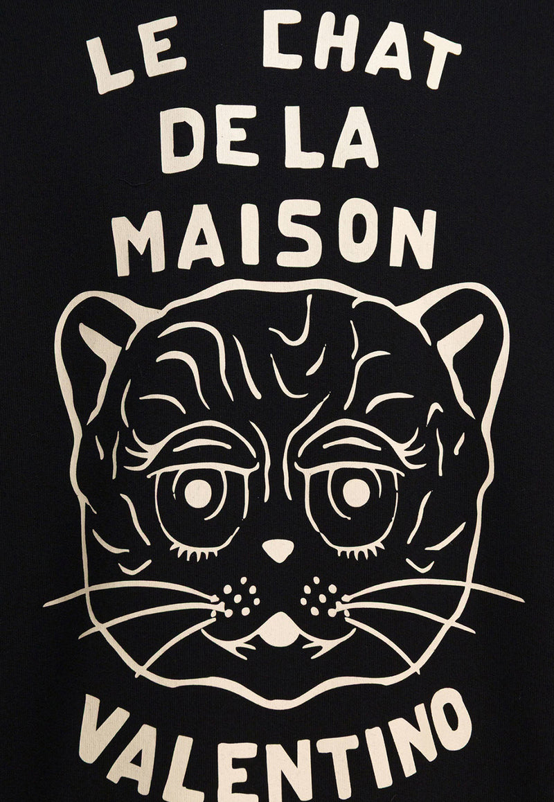 Valentino Chat De La Maison Patch Drawstring Hoodie Black 7V3MF28NB339RA_82548