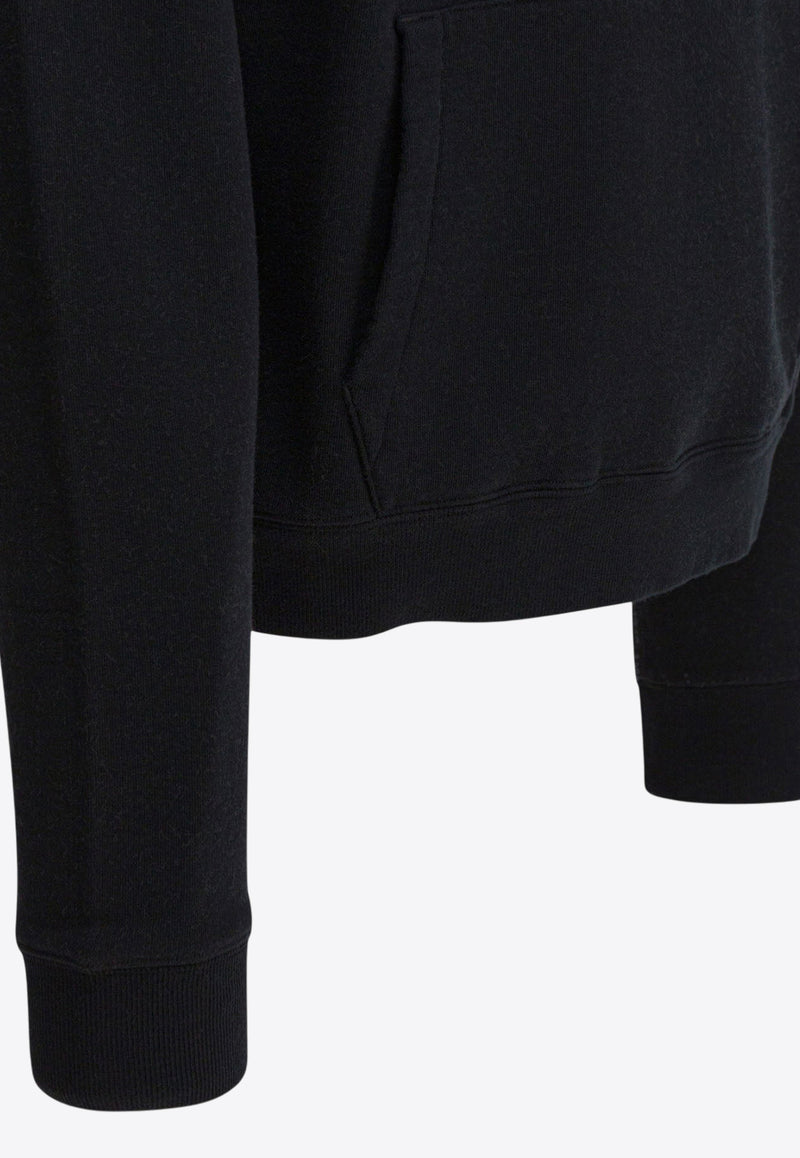 Valentino Chez Logo Print Drawstring Hoodie Black 7V3MF29MB1M9RA_82494