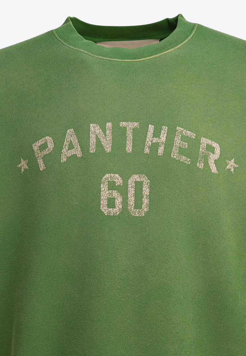 Valentino Chez Logo Print Sweatshirt Green 7V3MF29NAYH9LR_82546