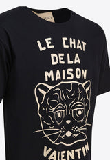 Valentino Chat De La Maison Print T-shirt Black 7V3MG16PB329RA_76145e2b-7bee-4460-a3ad-15b0cccd7cfc