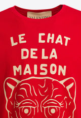 Valentino Chat De La Maison Print T-shirt Red 7V3MG16PB32BR3_82539