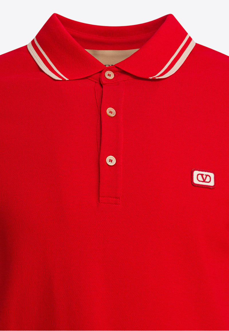 Valentino VLogo Patch Polo T-shirt Red 7V3MH01KAQK157_82513
