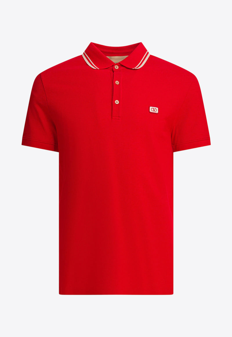 Valentino VLogo Patch Polo T-shirt Red 7V3MH01KAQK157_82513