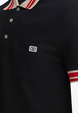 Valentino VLogo Patch Polo T-shirt Black 7V3MH01KB190NO_2f1761d5-7ebd-428c-bdeb-9da13892d1c6